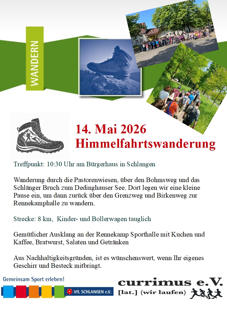 Mehr über den Artikel erfahren Am 14. Mai 2026 findet die nächste Himmelfahrtswanderung statt.